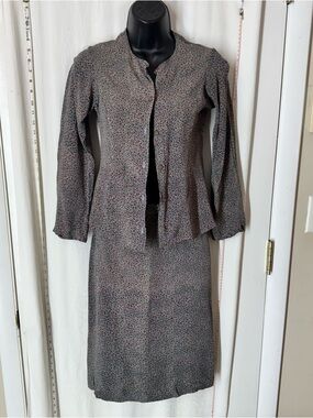 Vintage Handmade Patterned Skirt Set